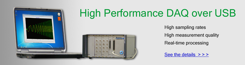 High performance DAQ over USB: High sampling rates, High measurement quality, Real-time processing