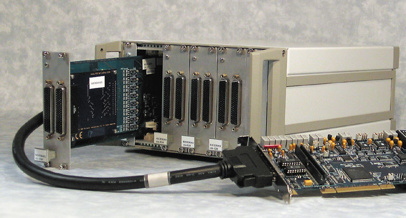 MSXB 061 Differential Analog Input Expansion shown in enclosure, with DAP board cabled to the system.