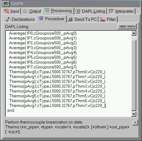 Thermocouple measurement configuration