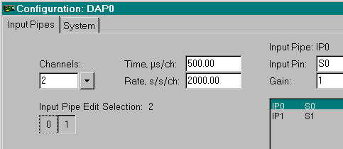 Configuring sampling rates