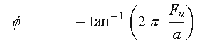 Phase shift due to first-order lag