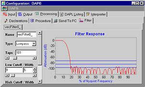 DAPstudio lowpass filter window