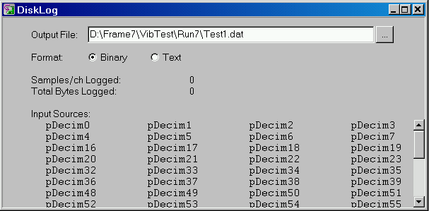 Disk log window