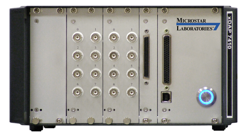 xDAP 7410 photo, including optional BNC connection points