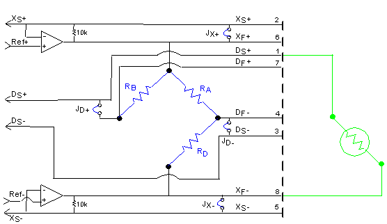 2-wire quarter-bridge interface.