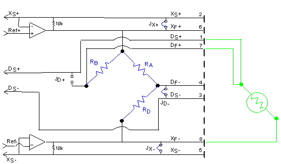 3-wire quarter-bridge interface.