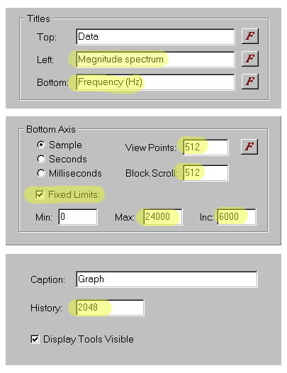 configuration dialogs