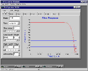 Filter Design Screen